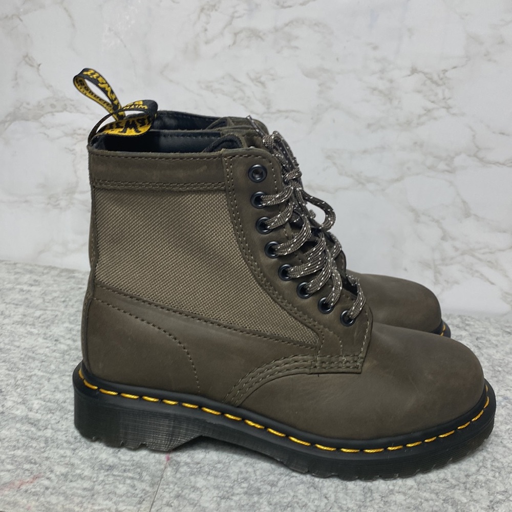 Dr Martens 1460 Panel Leather Lace Up Combat Boots